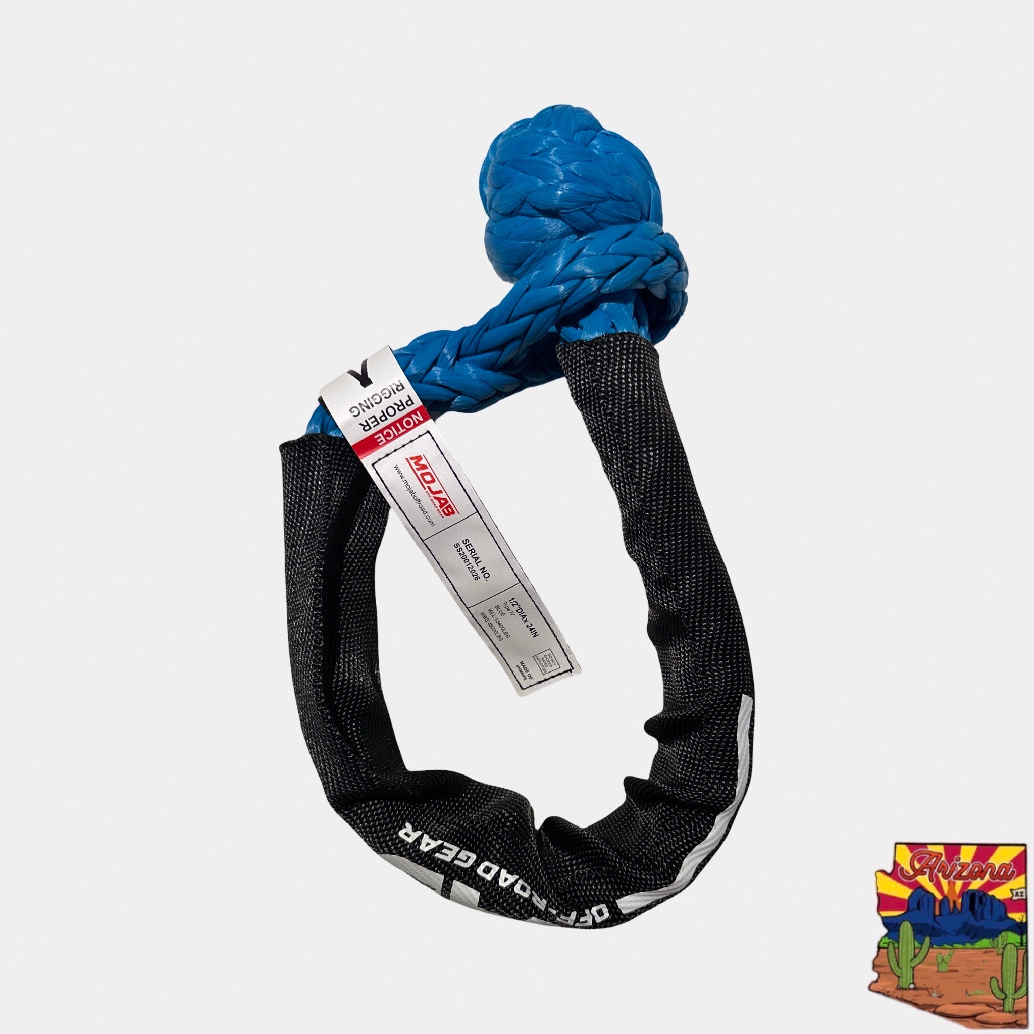 Soft Shackle 1/2'' x 22'' with sleeve and bag (Single Shackle) (Lifetime Warranty)