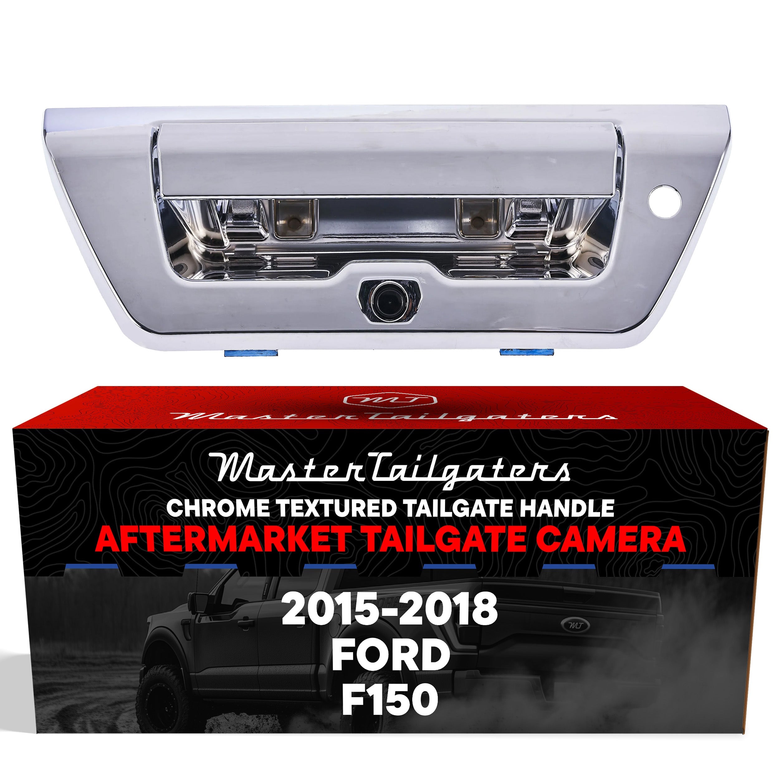 Ford F150 (2015-2018) Chrome Replacement Tailgate Handle with Backup Camera