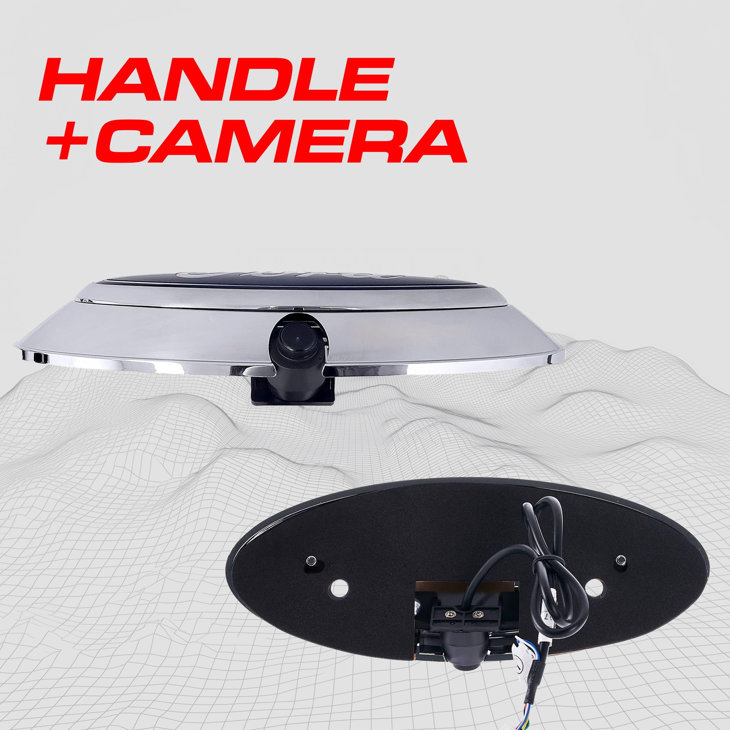Ford F150, F250, F350, F450, F550 (2004-2016) Replacement Ford Emblem with Backup Camera