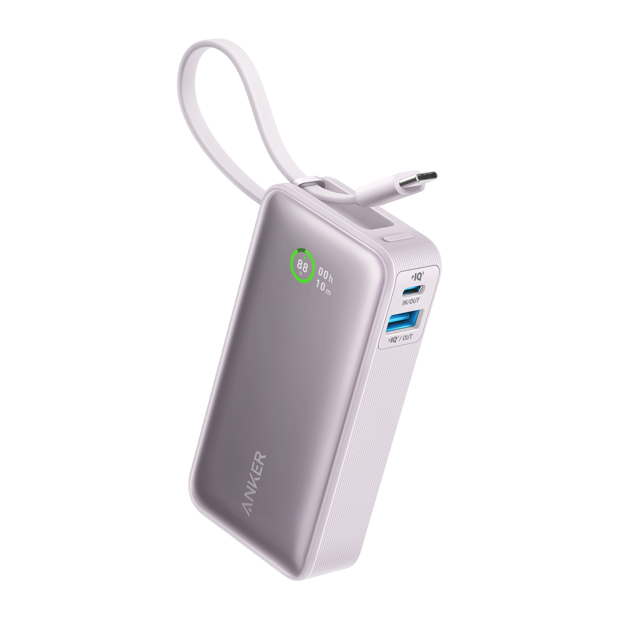 Anker Nano Power Bank (30W, Built-In USB-C Cable)