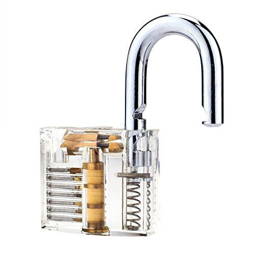 Clear Practice Lock - Training Padlock Ideal for understanding lock mechanisms & education