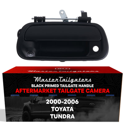 Toyota Tundra (2000-2006) Smooth Primed Black Replacement Tailgate Handle with Backup Camera (Ready to Paint)