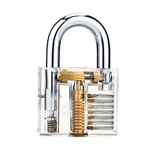 Clear Practice Lock - Training Padlock Ideal for understanding lock mechanisms & education