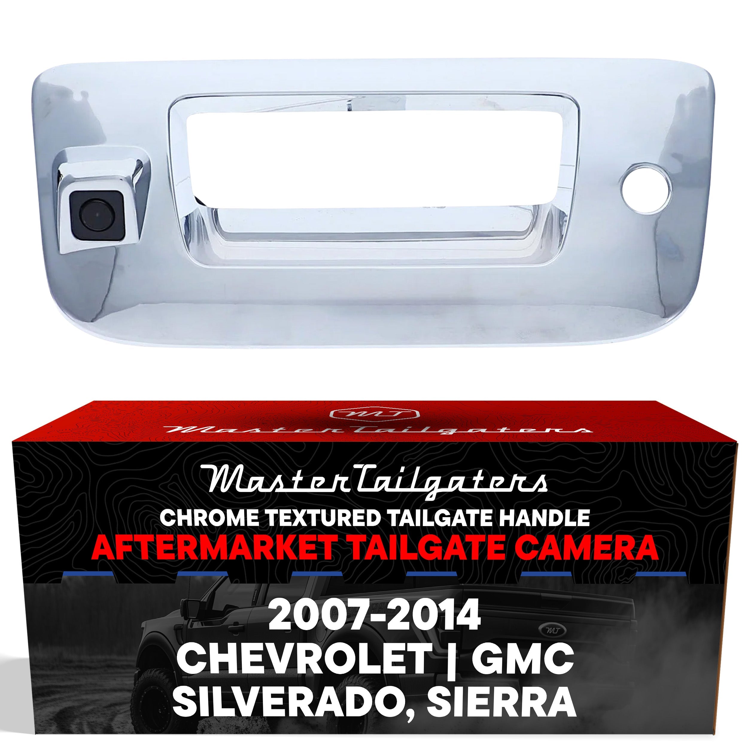 Chevrolet Silverado / GMC Sierra (2007-2014) Chrome Replacement Tailgate Handle with Backup Camera
