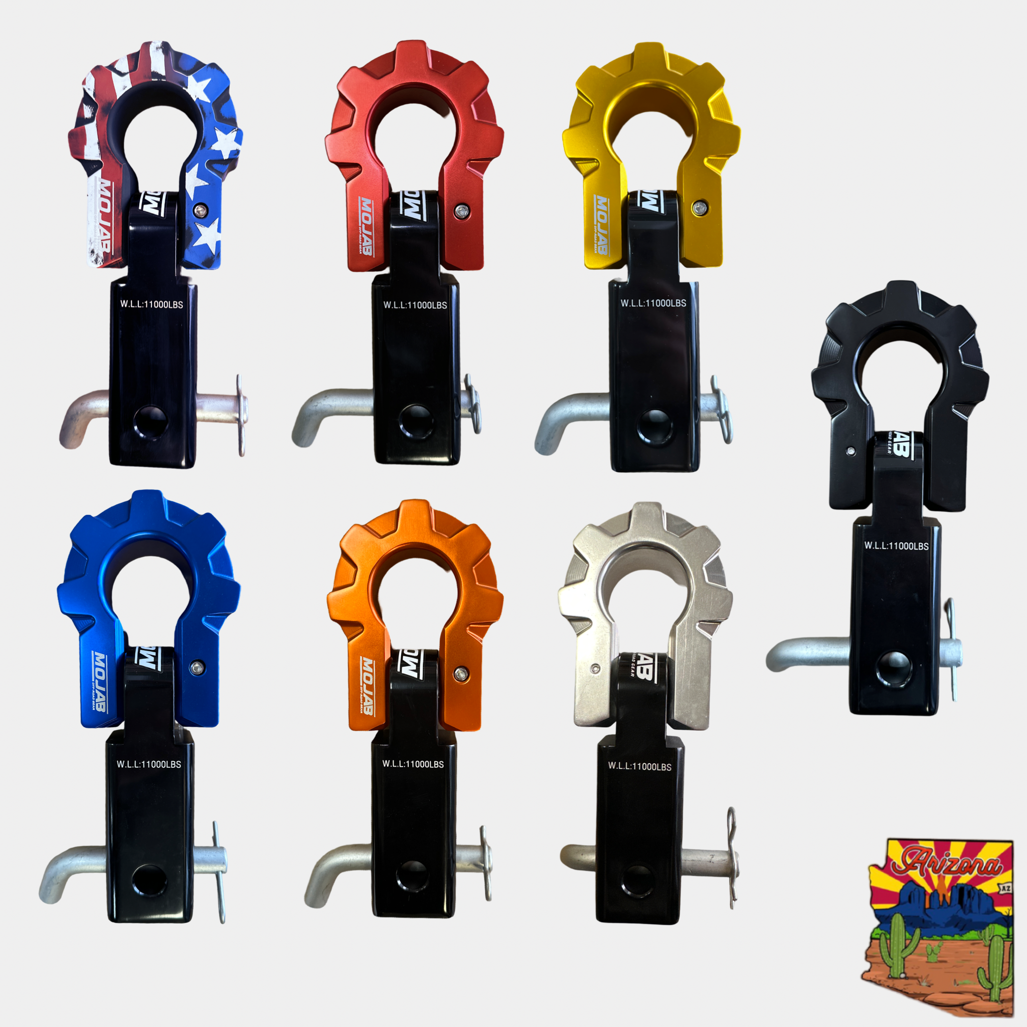 2'' Aluminum Hitch Receiver with Aluminum D-Shackle 9T (Lifetime Warranty), Estimated Ship Date: Week commencing December 29th!