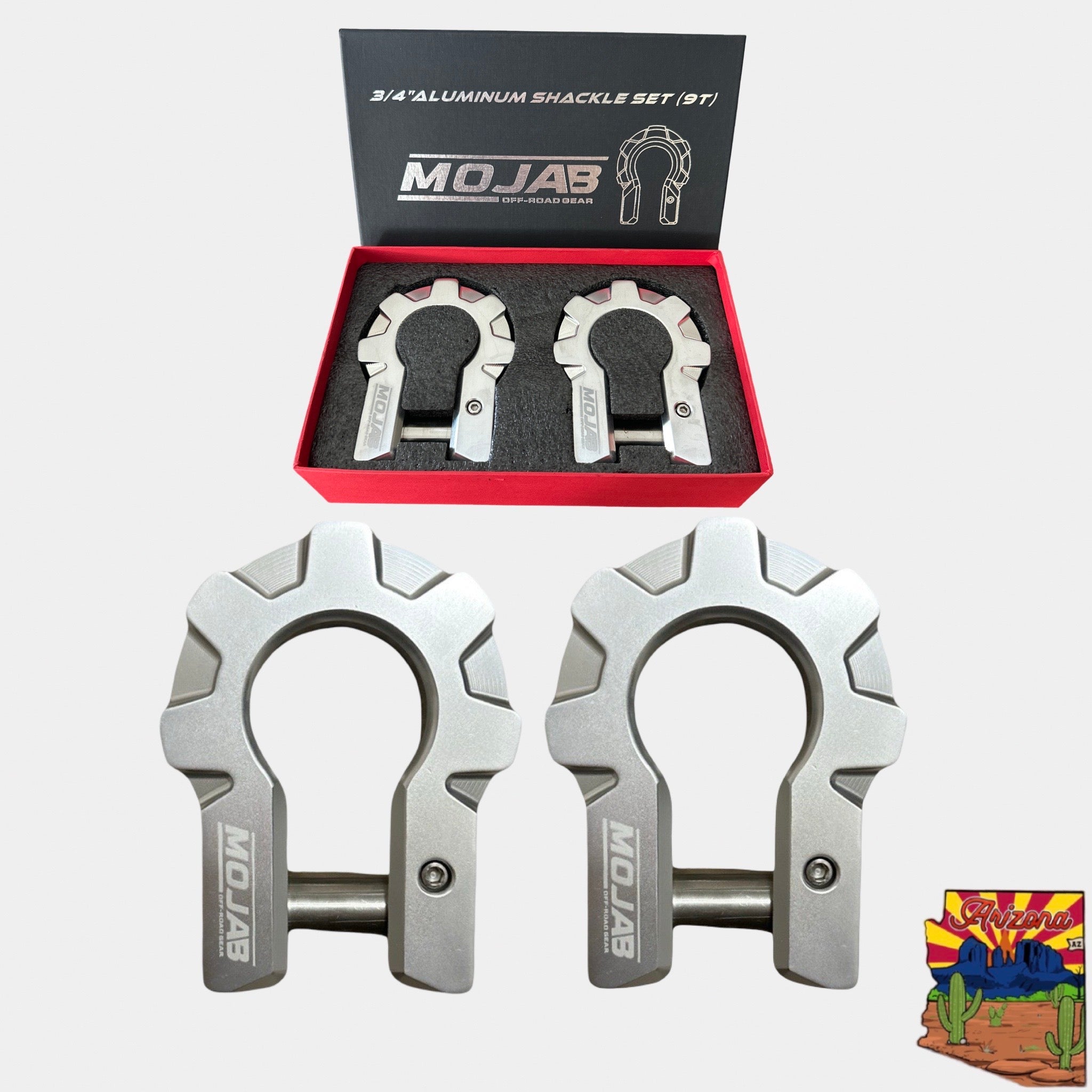 3/4'' Extreme duty Aluminum D-Shackle set (9T) (LIFETIME WARRANTY*)