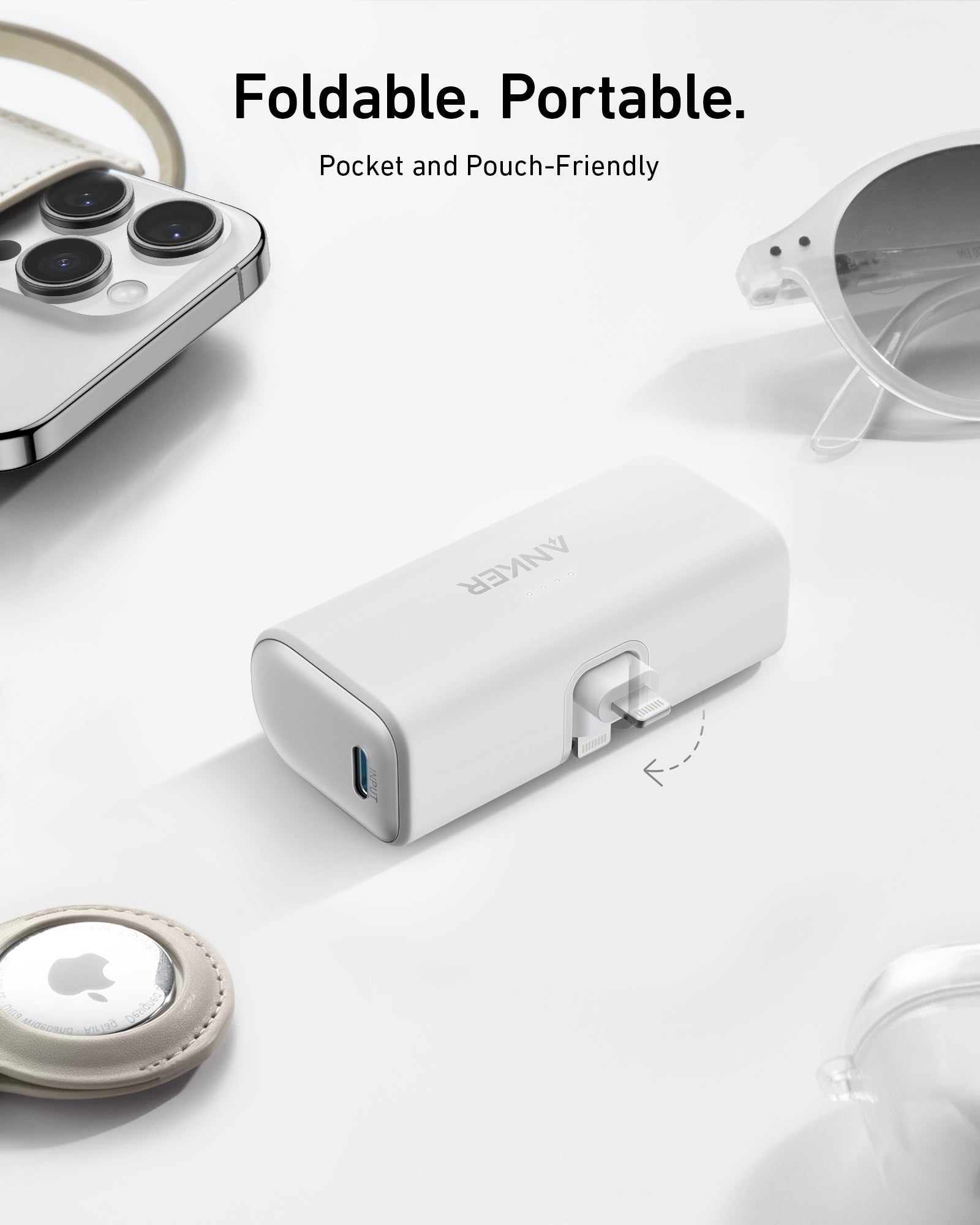 Anker Nano Power Bank (12W, Built-In Lightning Connector)