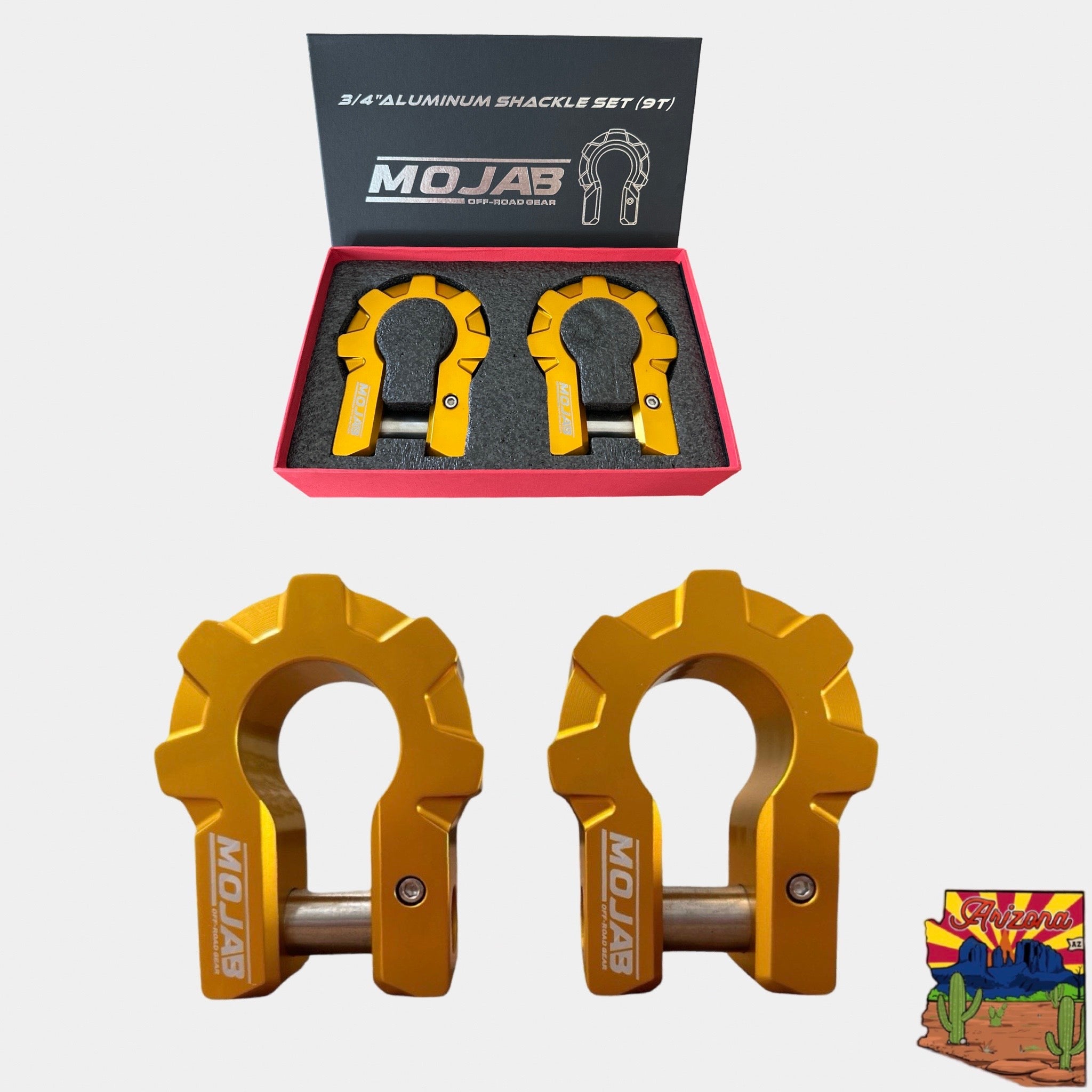 3/4'' Extreme duty Aluminum D-Shackle set (9T) (LIFETIME WARRANTY*)