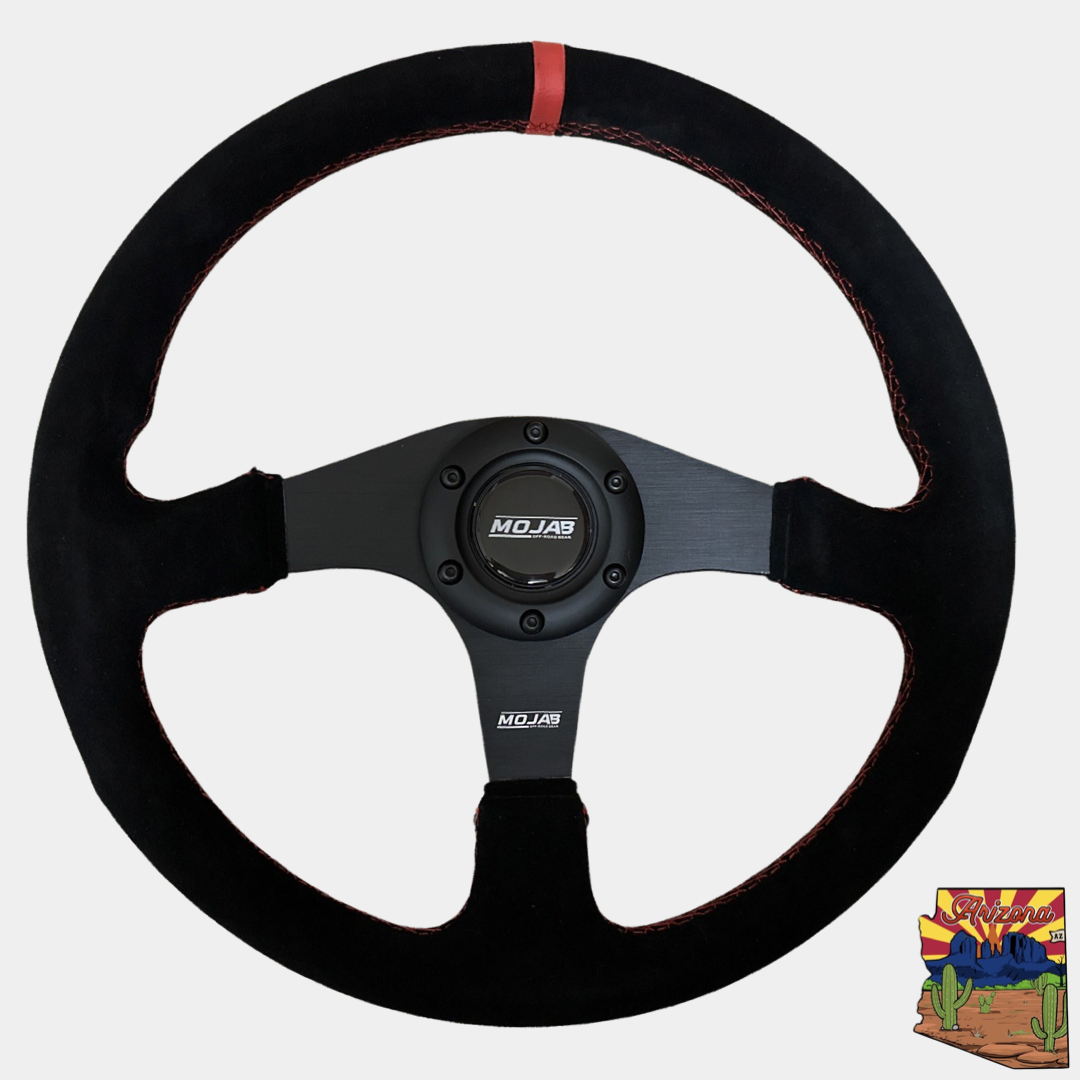 13.5'' MOJAB Flat Steering Wheel Leather or Suede