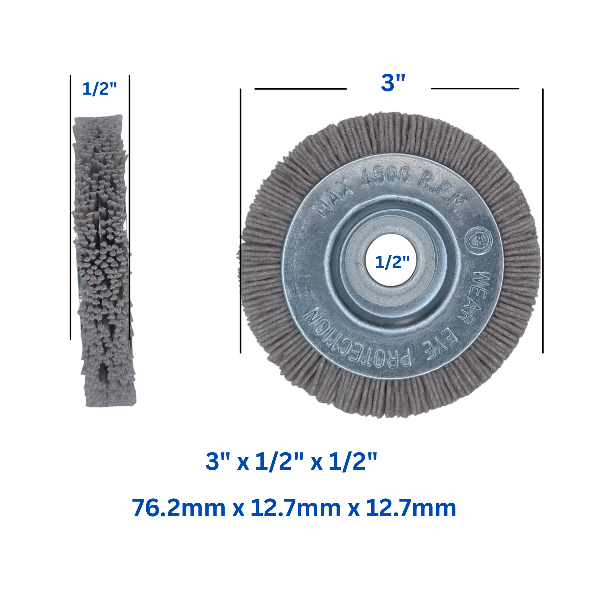 Brush for Key Machines Industrial 3 Inch Nylon Wheel Brushes Abrasive Filaments Deburring