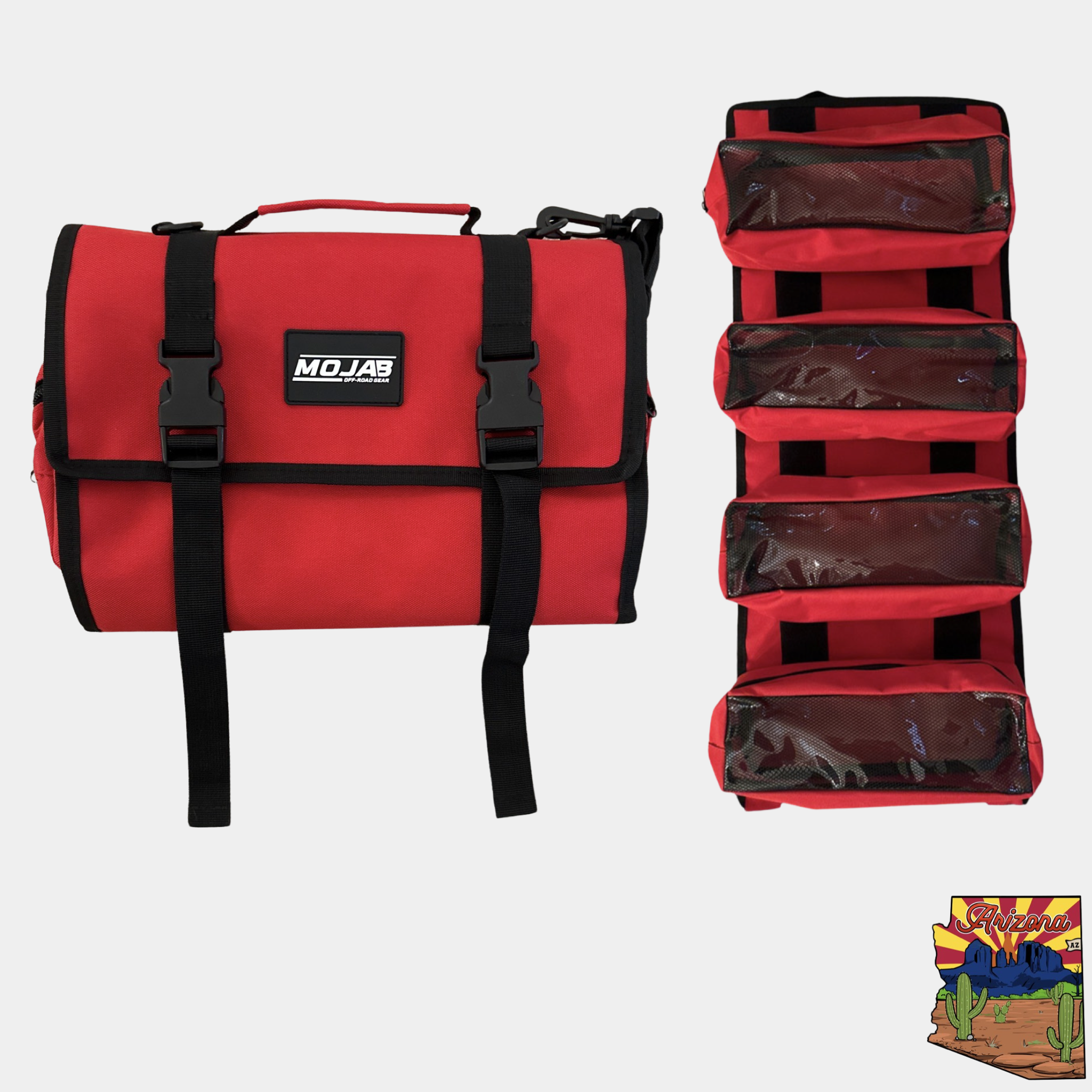 Medium Canvas Tool organizer bag with removeable pouches