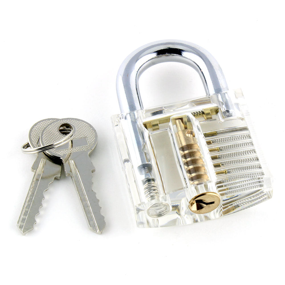 Clear Practice Lock - Training Padlock Ideal for understanding lock mechanisms & education