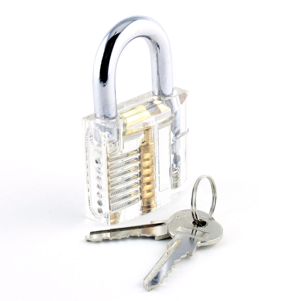 Clear Practice Lock - Training Padlock Ideal for understanding lock mechanisms & education