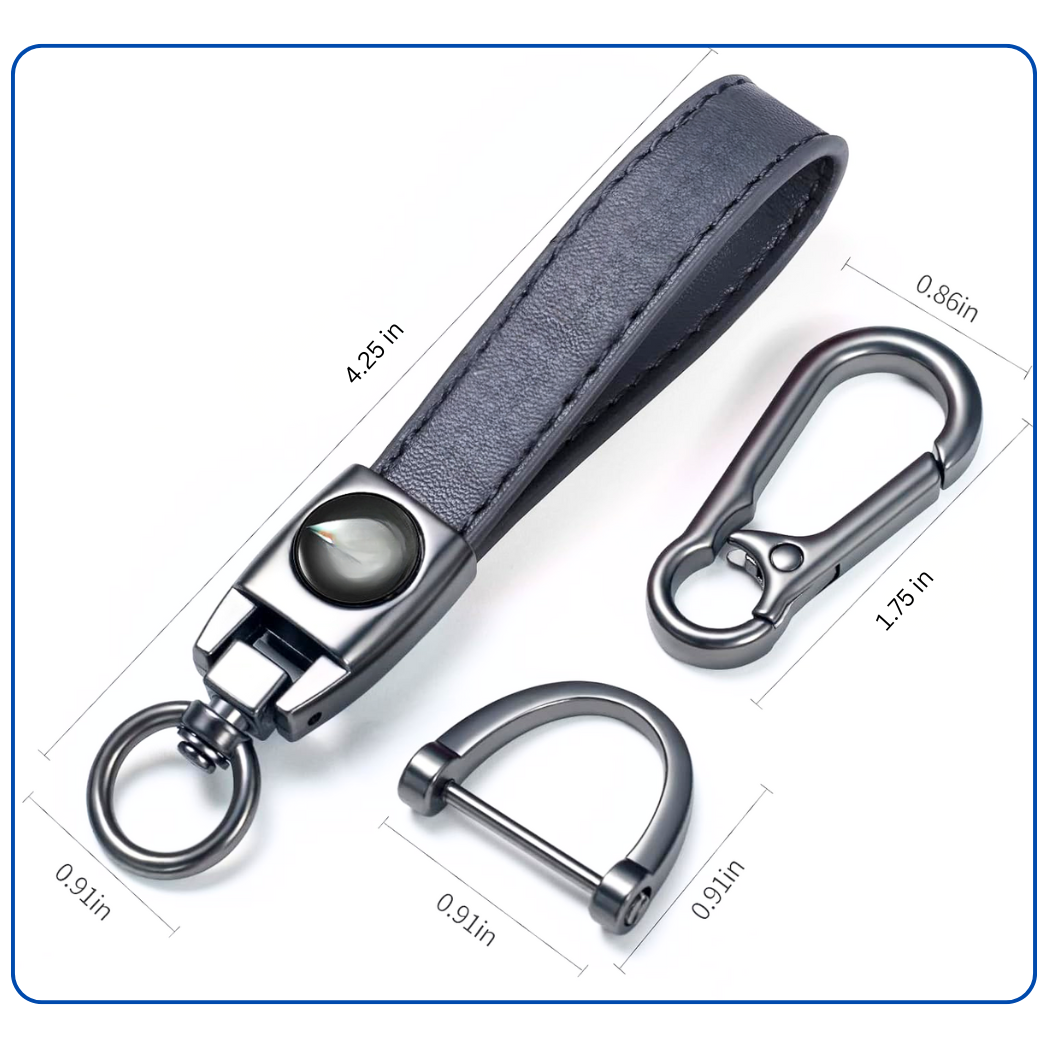 Toyota Style Custom Leather Car Brand Keychain with Anti-Lost D-Ring – Stylish Vehicle Brand Accessory