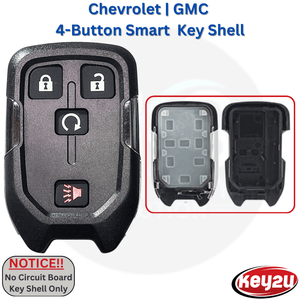 FCC HYQ1AA, HYQ1EA Smart Key Shell 4 button for Chevrolet GMC Acadia Sierra Terrain  2017-2023