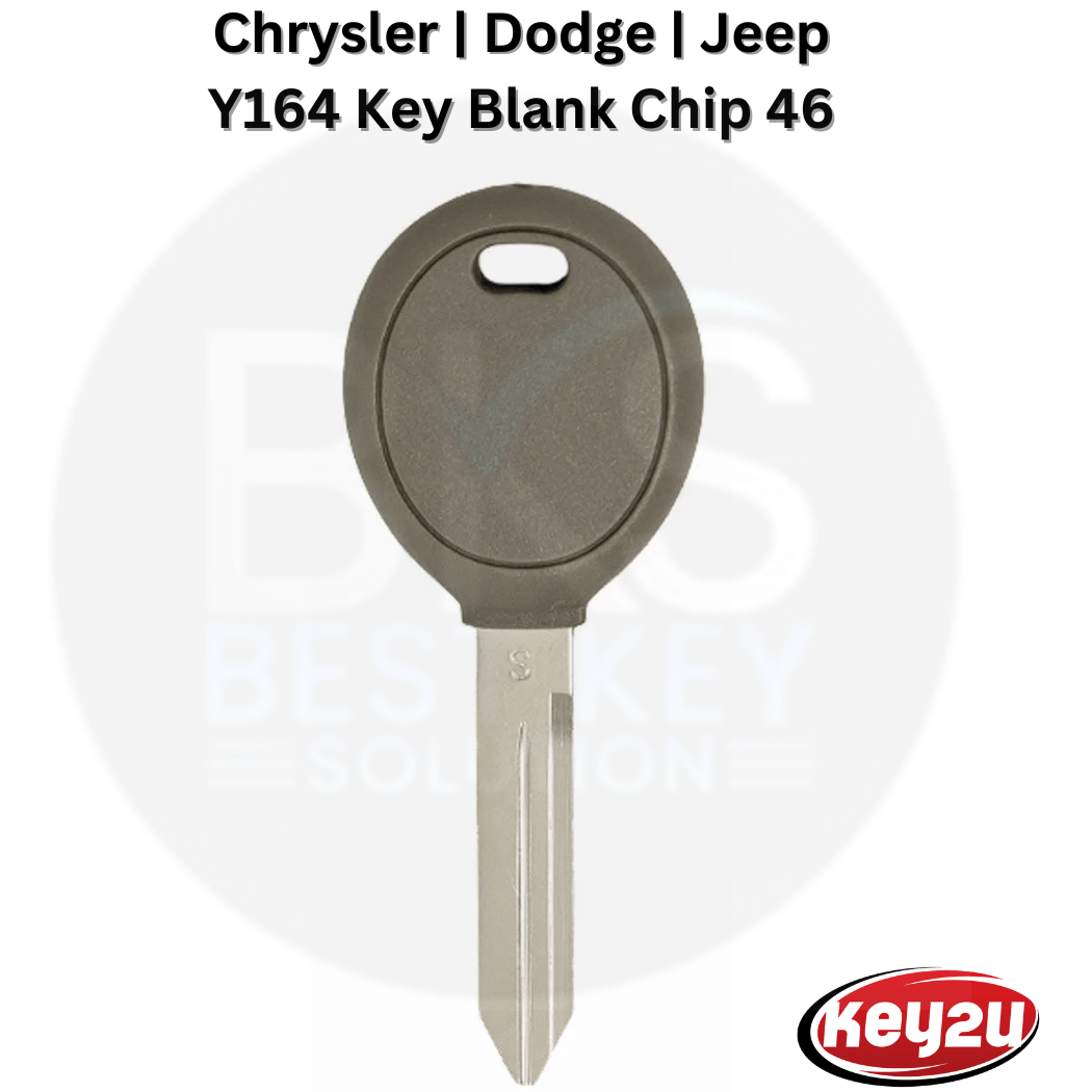 Chrysler Dodge Jeep Y164-PT Key Blank with Chip ID46