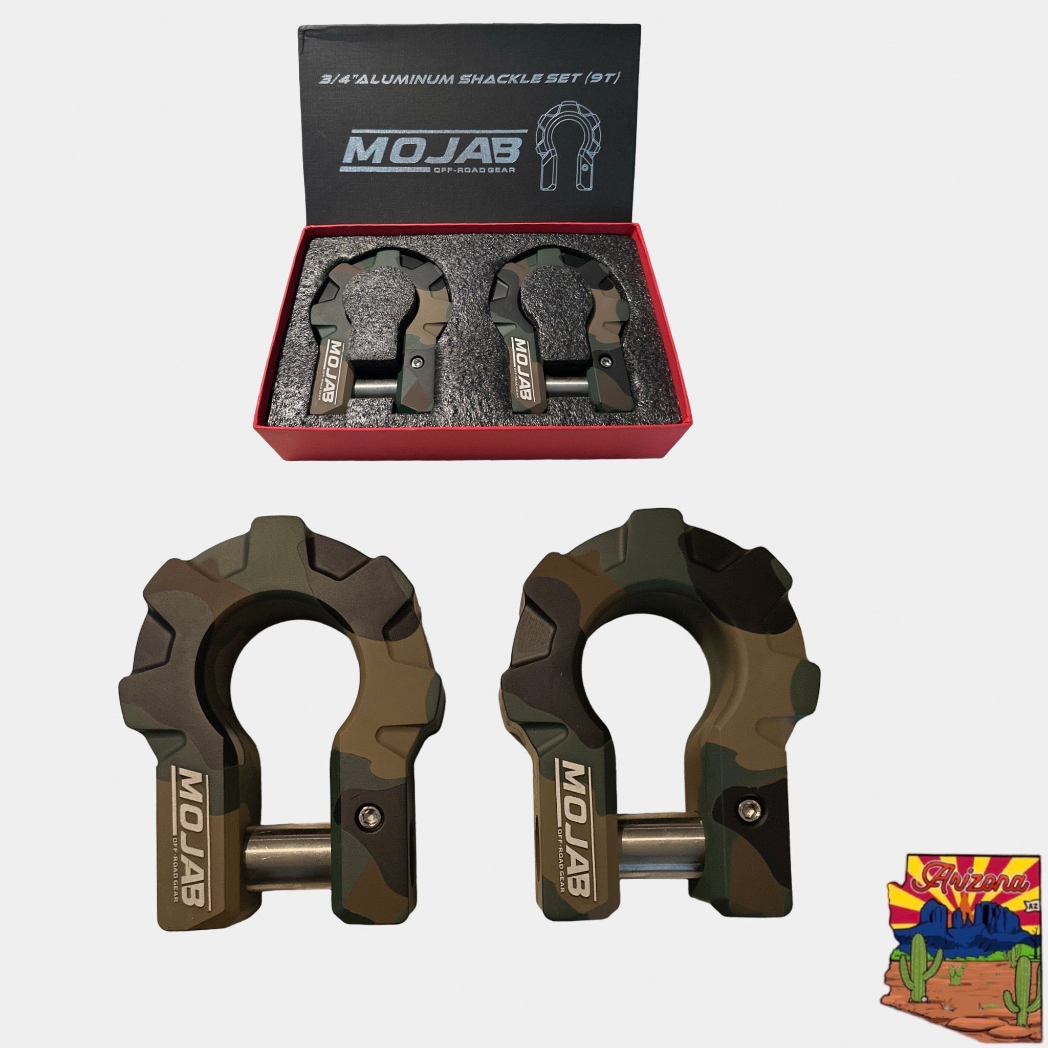 3/4'' Extreme duty Aluminum D-Shackle set (9T) (LIFETIME WARRANTY*)