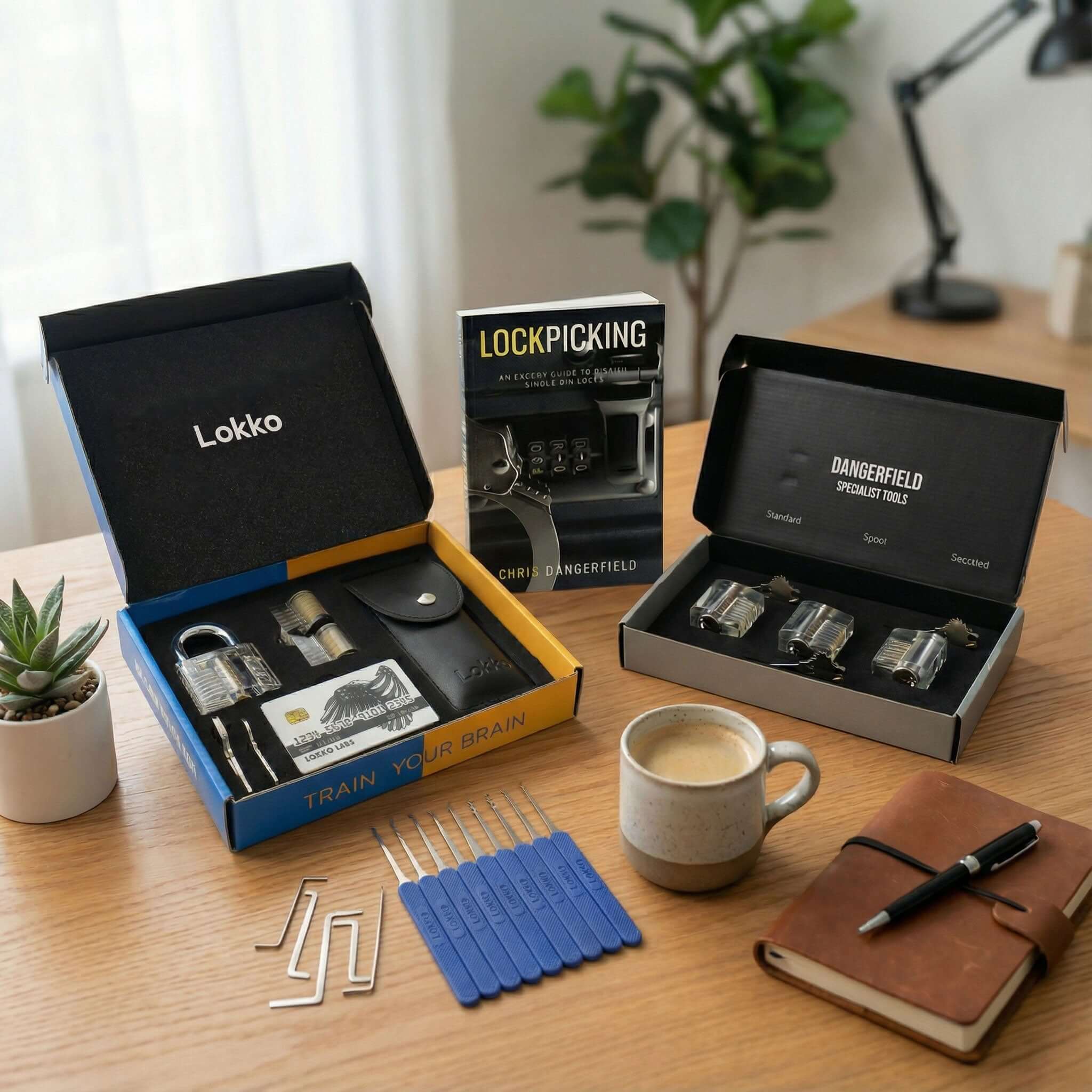 Lock Pick Set - Ideal for Beginners: Lock Picks by LOKKO, Practice Locks, Covert Kit + How-to Guide