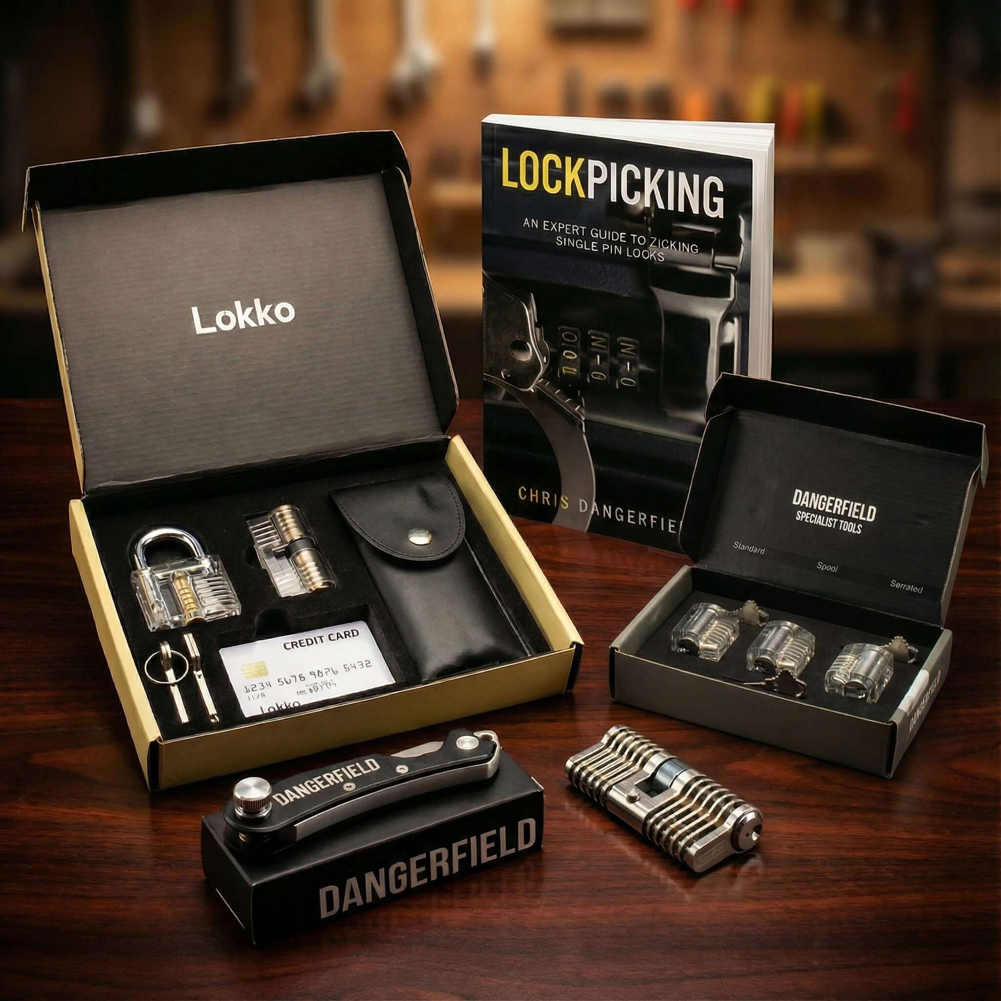 Lock Pick Set - Ideal for Beginners: Lock Picks by LOKKO, Practice Locks, Covert Kit + How-to Guide