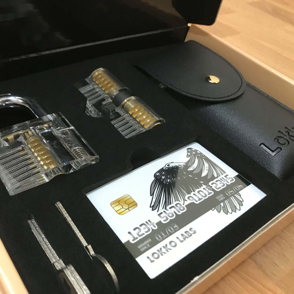 Lock Pick Set - Ideal for Beginners: Lock Picks by LOKKO, Practice Locks, Covert Kit + How-to Guide