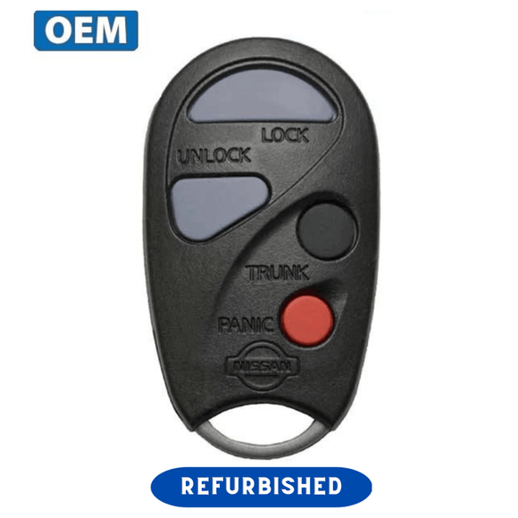 Nissan 4-Button Keyless Entry Remote with part number 28268-7Z460, KBRASTU10 (01A), OEM Refurbished