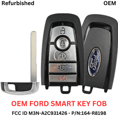 Ford Expedition, Explorer, Escape (2018-2022) Smart Key Transmitter OEM Refurbished, 5-Button FCC ID: M3N-A2C931426, P/N:164-R8198 and Frequency: 902 MHz