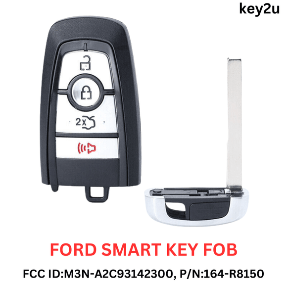 2017-2022 Ford Fusion Mustang Edge Explorer Smart Key Fob Replacements Remote Transmitter M3N-A2C93142300 (315MHz).