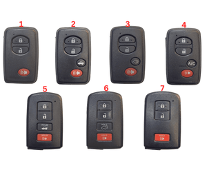Toyota Smart Proximity Remote Key Shell For FCC ID:  HYQ14AAB, HYQ14AEM, HYQ14ACX, HYQ14FBA