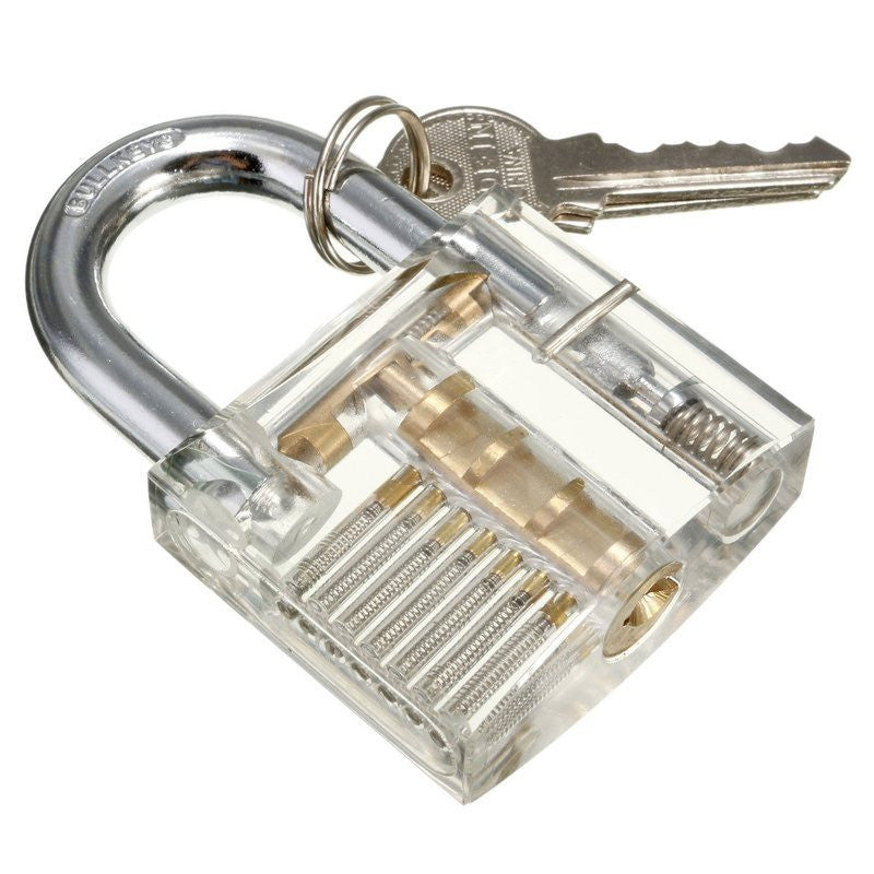Clear Practice Lock - Training Padlock Ideal for understanding lock mechanisms & education