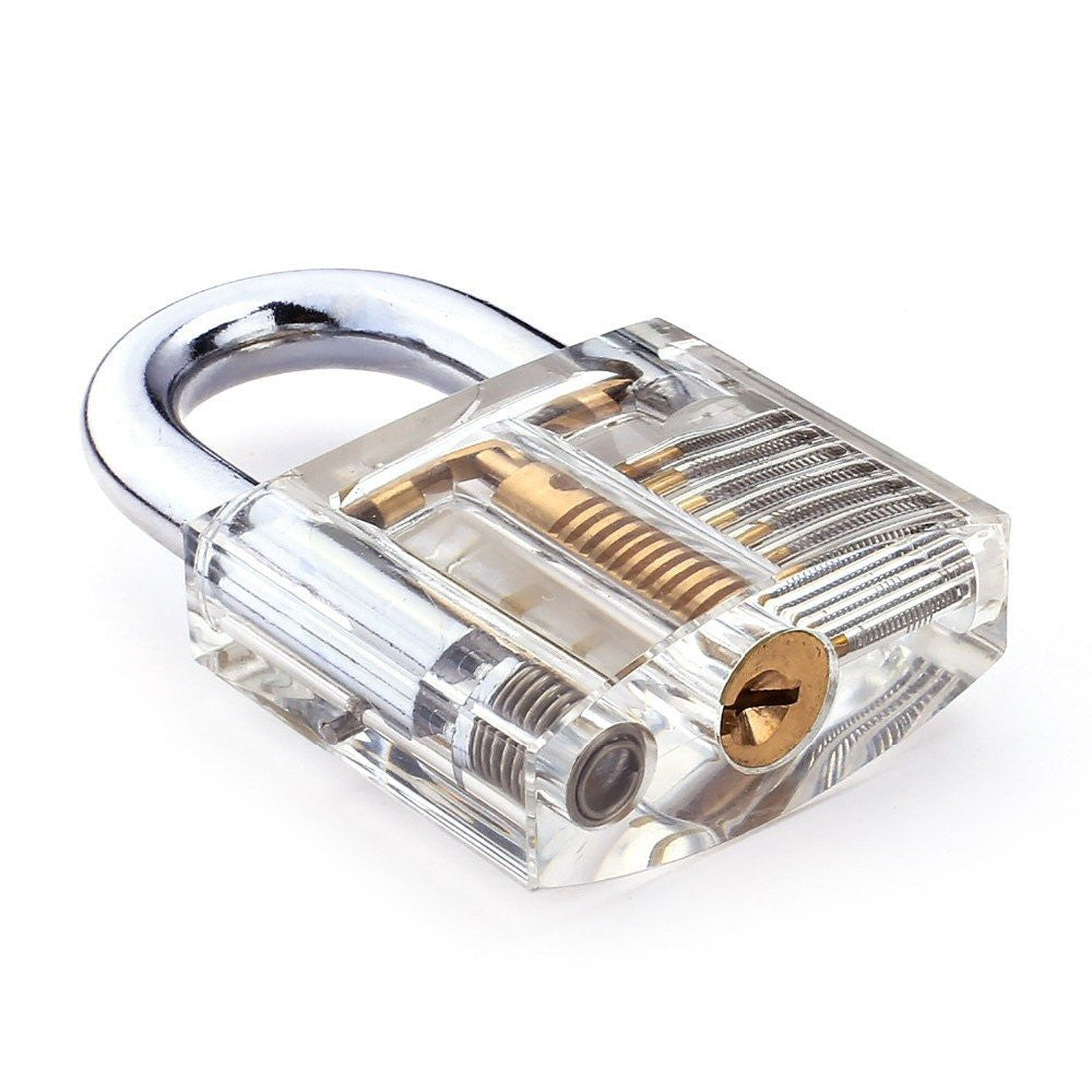 Clear Practice Lock - Training Padlock Ideal for understanding lock mechanisms & education