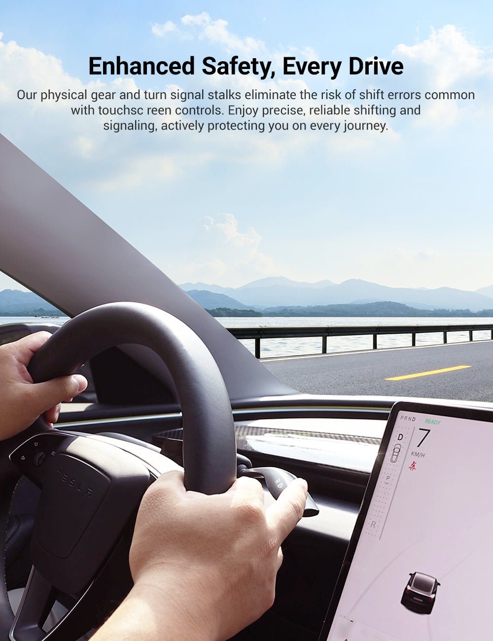 Gear Shift Stalks Heads Up Display for Model 3 Highland / Model Y Juniper | TESERY