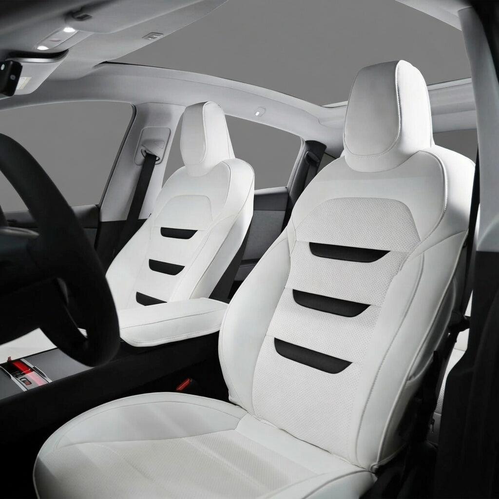TESERY Cotton-Linen Seat Covers for Tesla Model 3