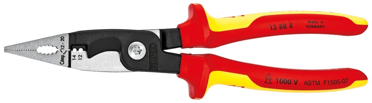 Knipex 6-in-1 Insulated Electrical Installation Pliers 8