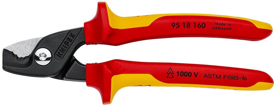 Knipex Insulated Stepcut Cutting Edge Cable Shears 6 1/4