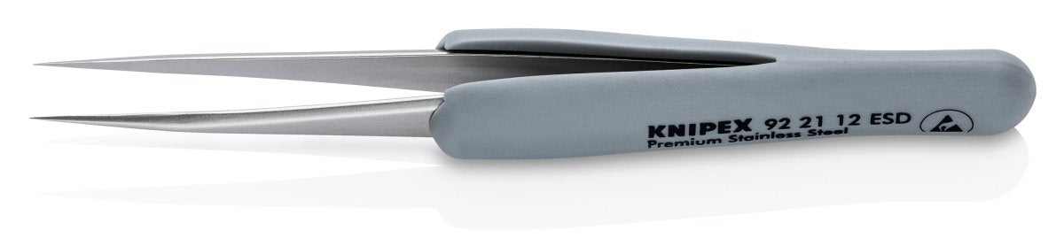 Knipex Stainless Needle Point Tips Precision Tweezers ESD 3 1/2