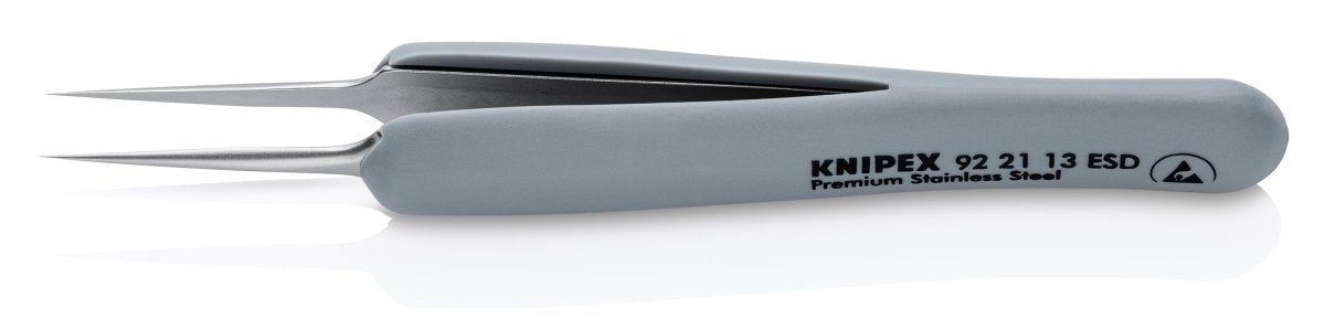 Knipex Stainless Needle Point Tips Precision Tweezers ESD 3 3/4