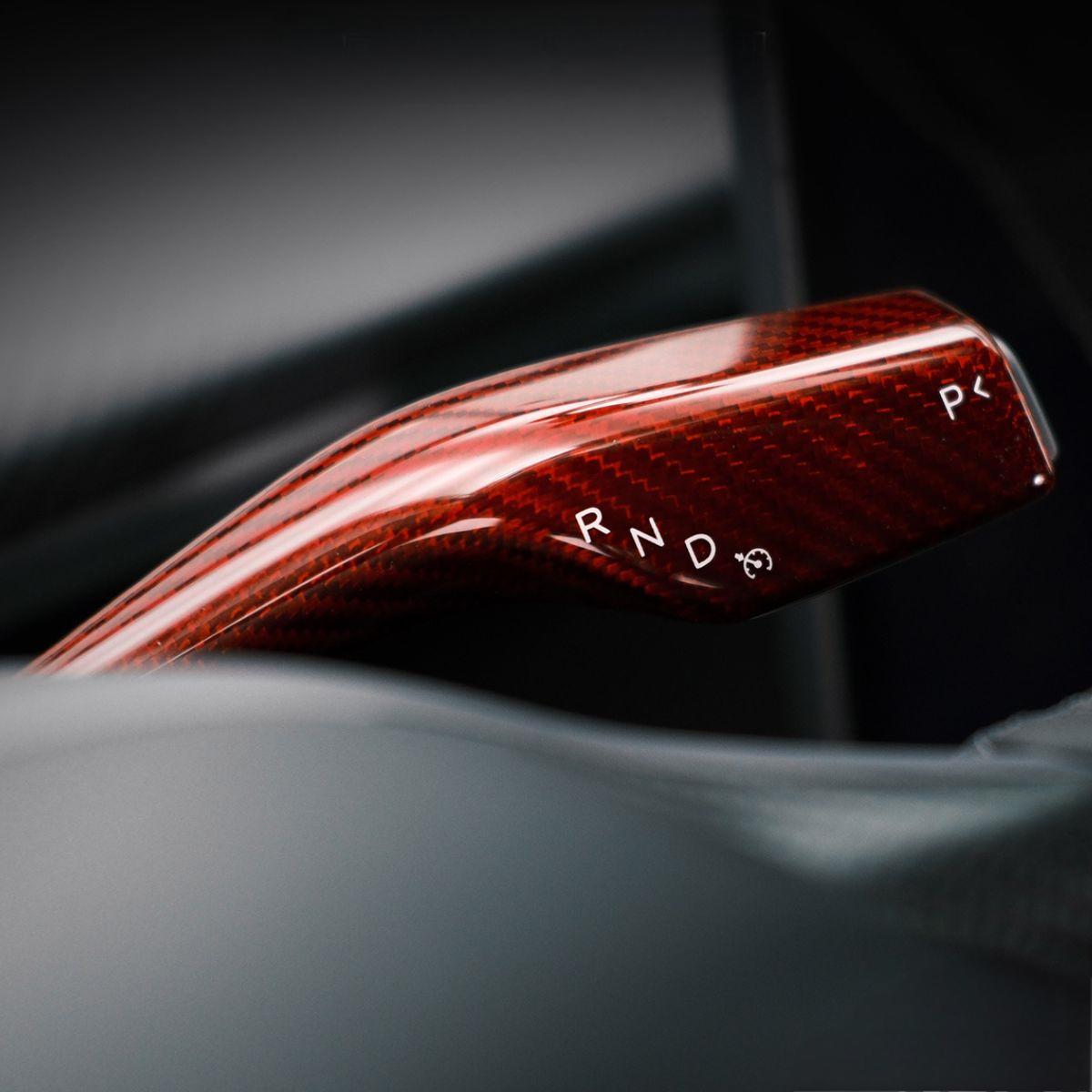 TESERY Model 3 / Y Stalks Turn Signal Cover - Dry Carbon Fiber Interior Mods