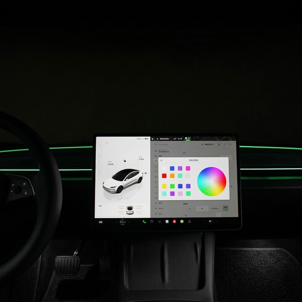Model Y Dashboard RGB Lights With Integrated BSD System | Clearance Sale