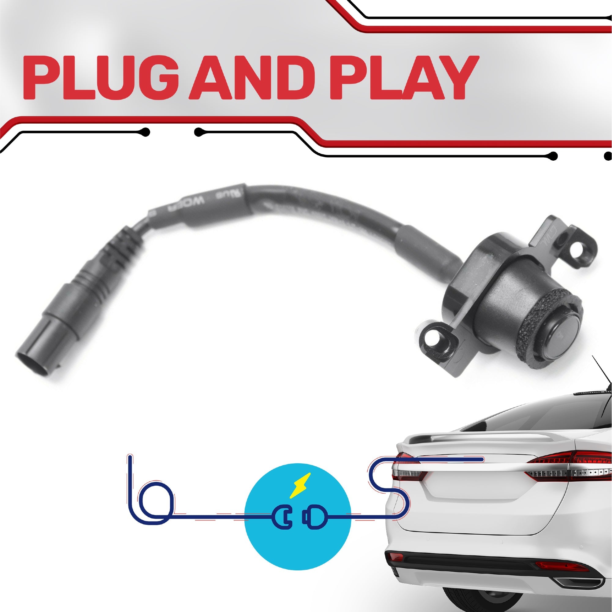 Chrysler 200 Sedan (2012-2017) OEM Replacement Backup Camera OE Part  # 68230085AA, 68230085AB, 68230085AC, 68230085AD, 68230085AE, 68230085AF, 68230085AG