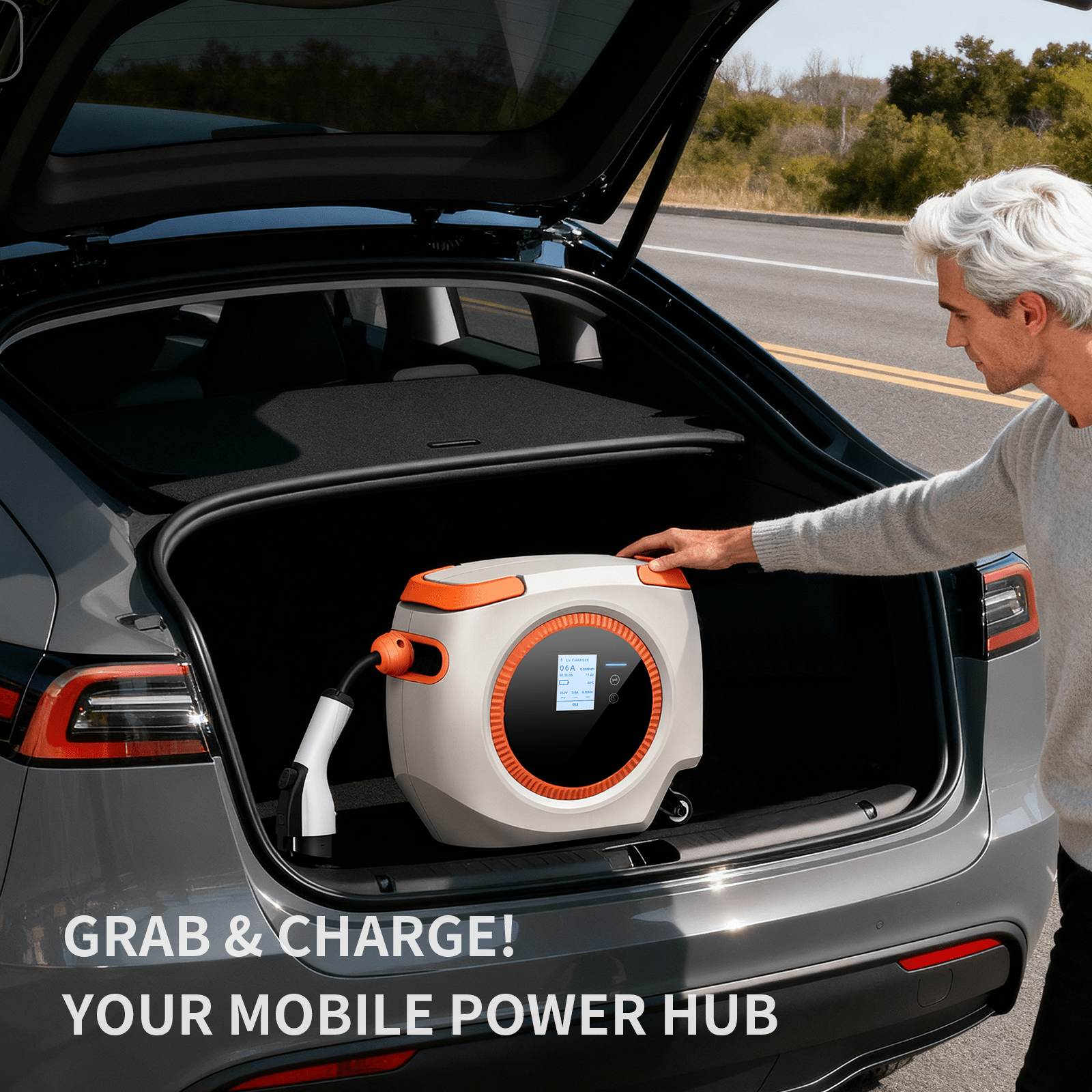 Portable EV Charger | 3.5KW AC | APP Control Wallbox