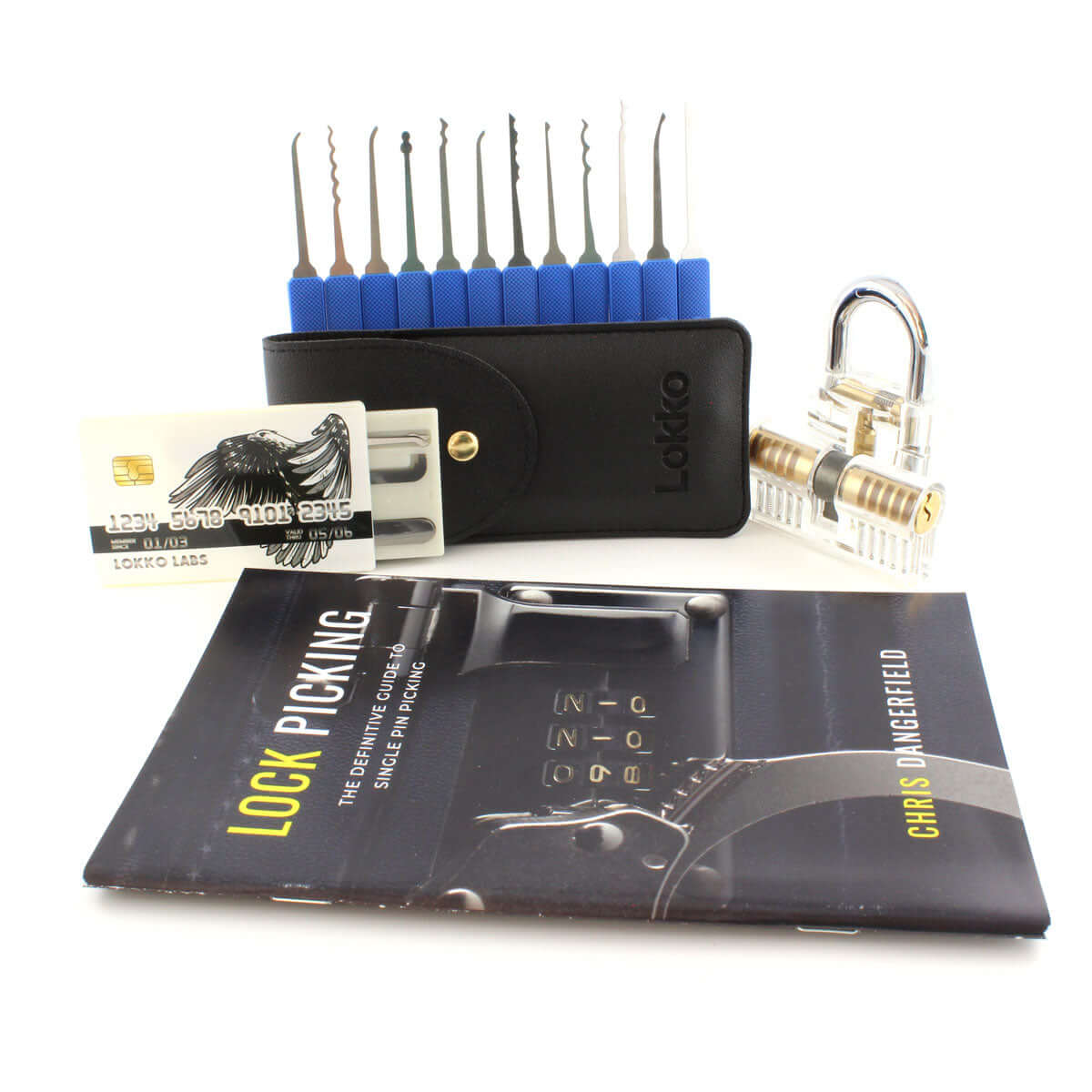 Lock Pick Set - Ideal for Beginners: Lock Picks by LOKKO, Practice Locks, Covert Kit + How-to Guide