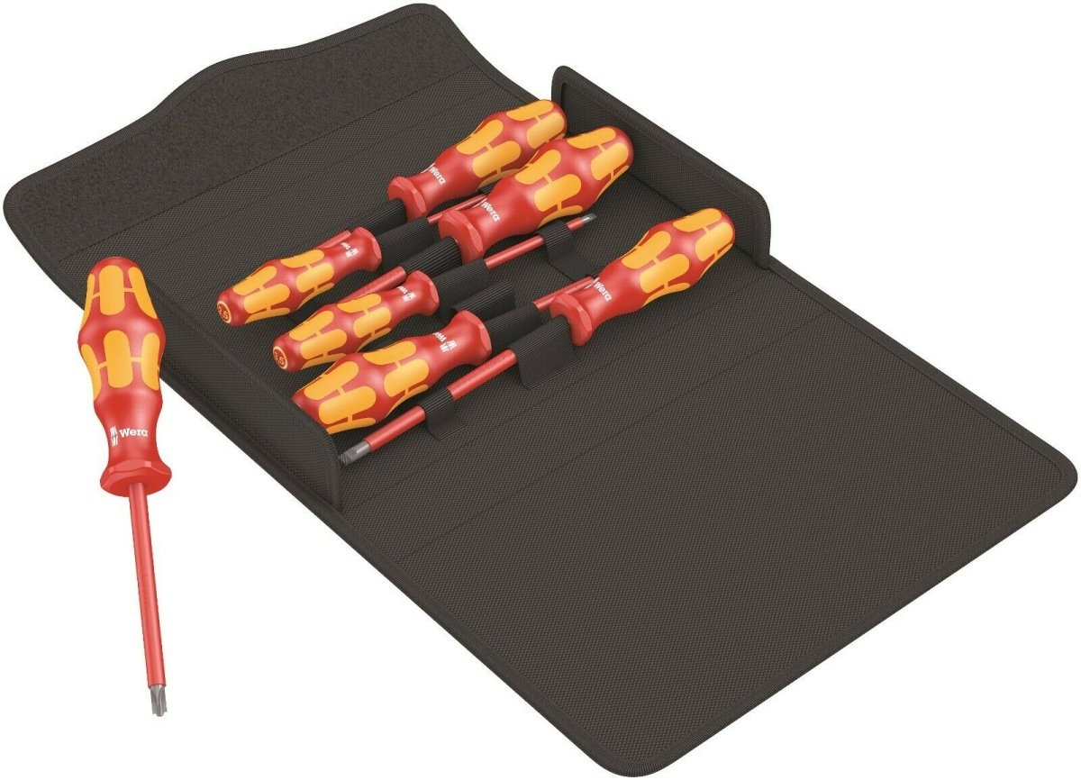 Wera 100 i/7 VDE Set 1 Kraftform Insulated Screwdriver Set 7 Piece 05136019001