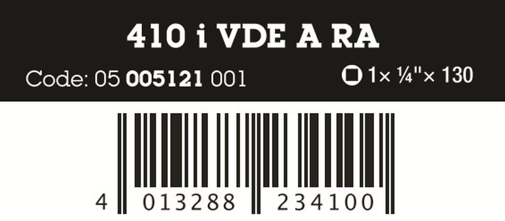 Wera 410 i VDE A RA Ratcheting T-Handle Socket Driver 1/4