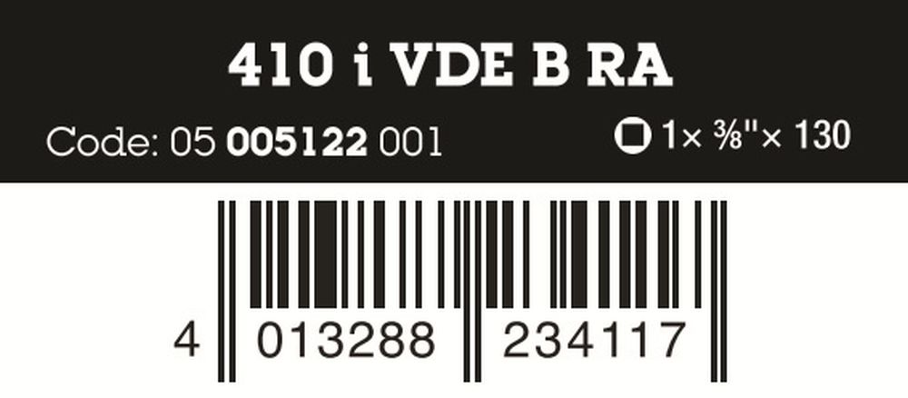 Wera 410 i VDE A RA Ratcheting T-Handle Socket Driver 3/8