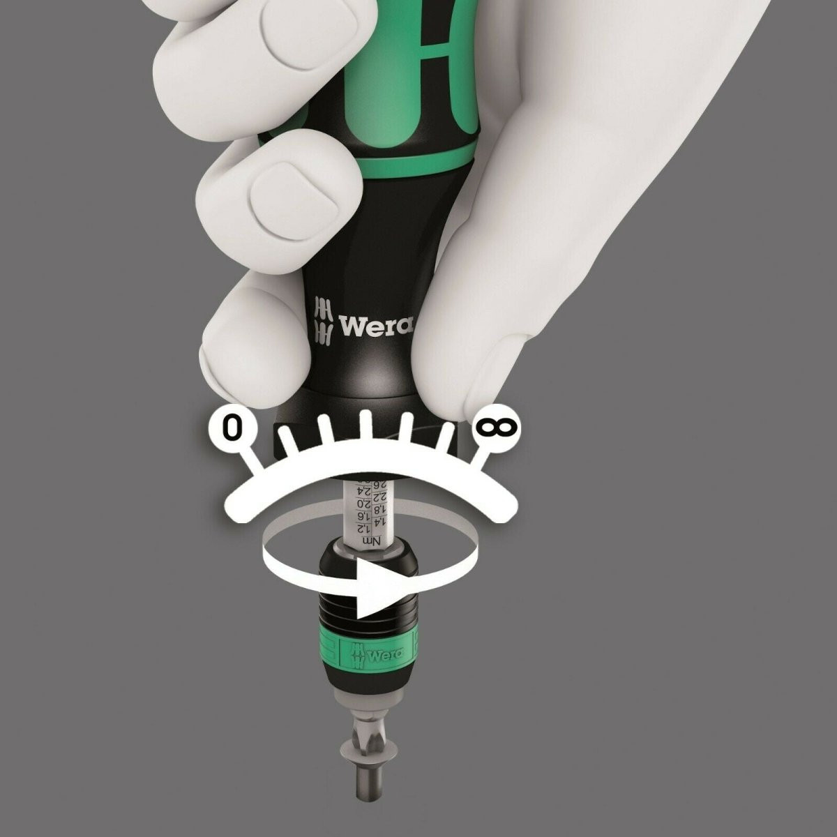 Wera 7400 Adjustable Torque Screwdriver 2.5 - 11.5 in. lbs. 1/4