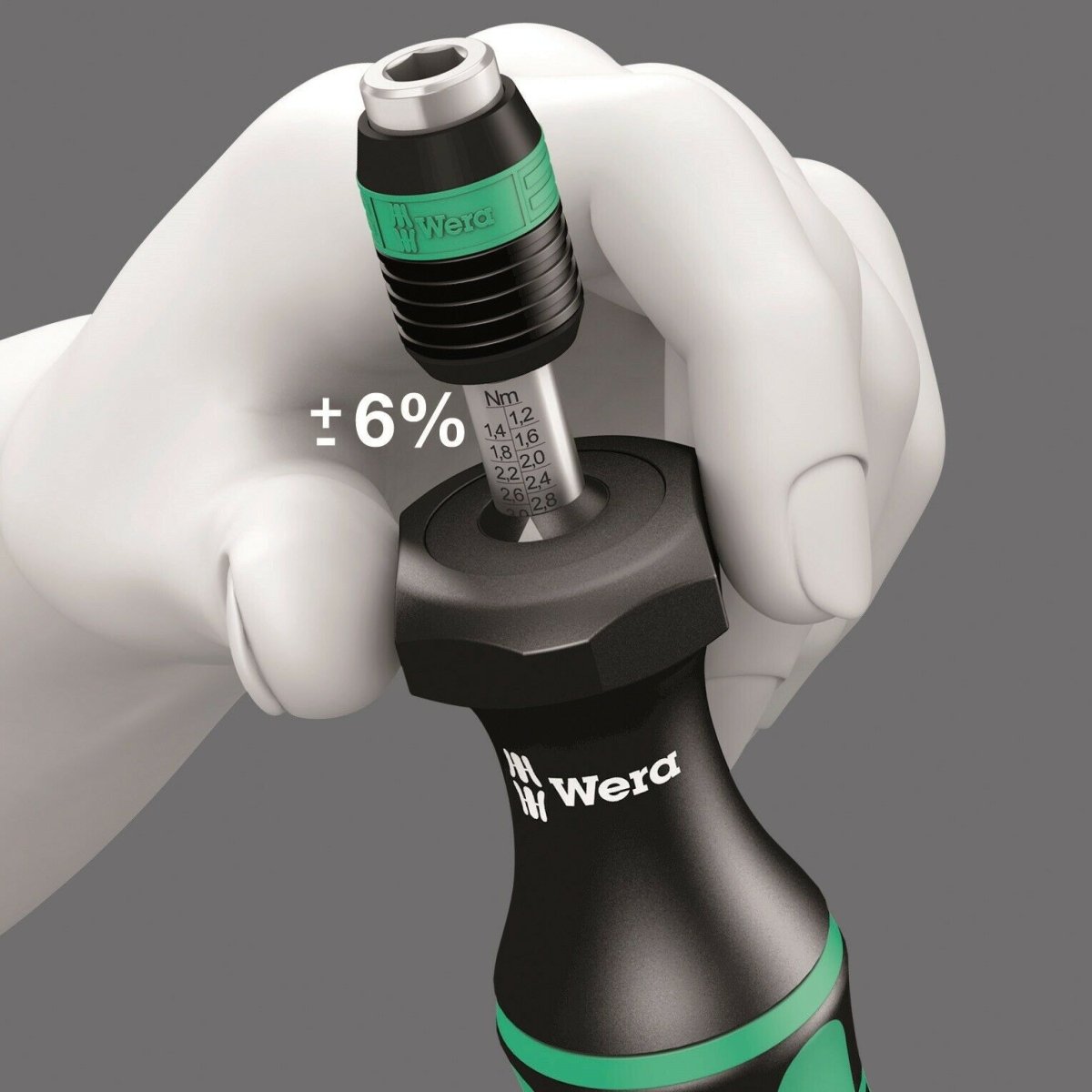 Wera 7400 Adjustable Torque Screwdriver 2.5 - 11.5 in. lbs. 1/4