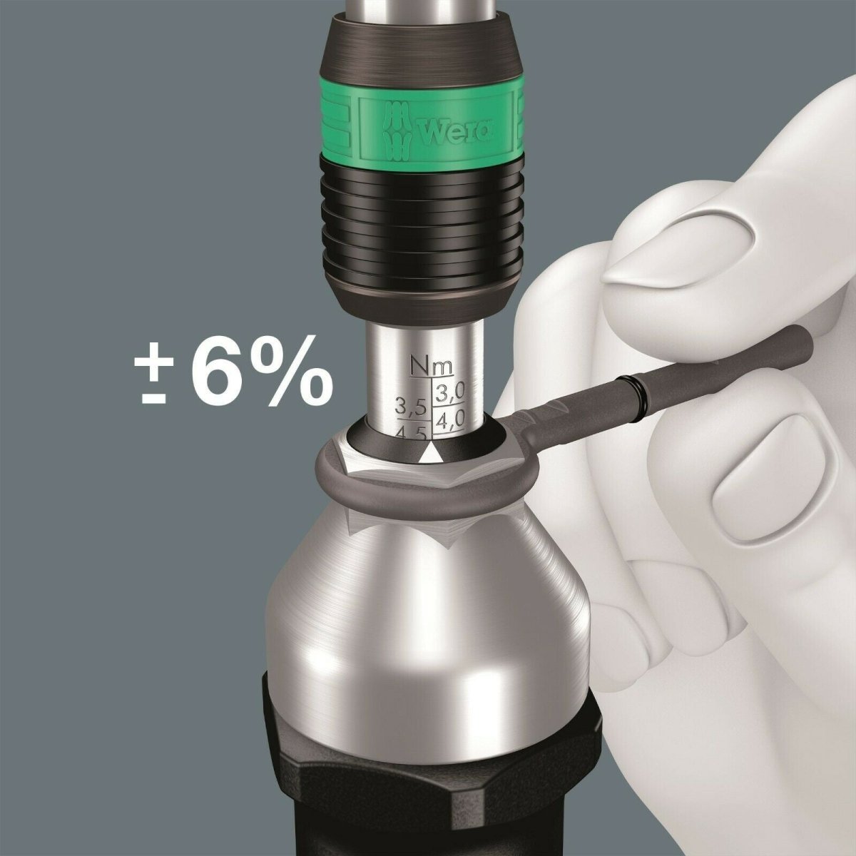 Wera 7443 Adjustable Pistol Grip Torque Screwdriver 4 - 8.8 Nm 1/4