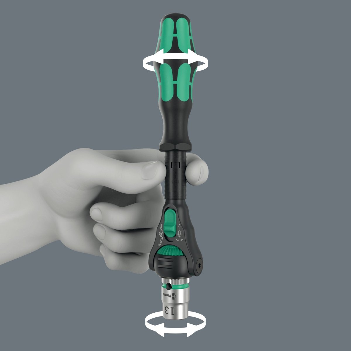Wera 8000 A Black Edition Zyklop Speed Ratchet Wrench 1/4