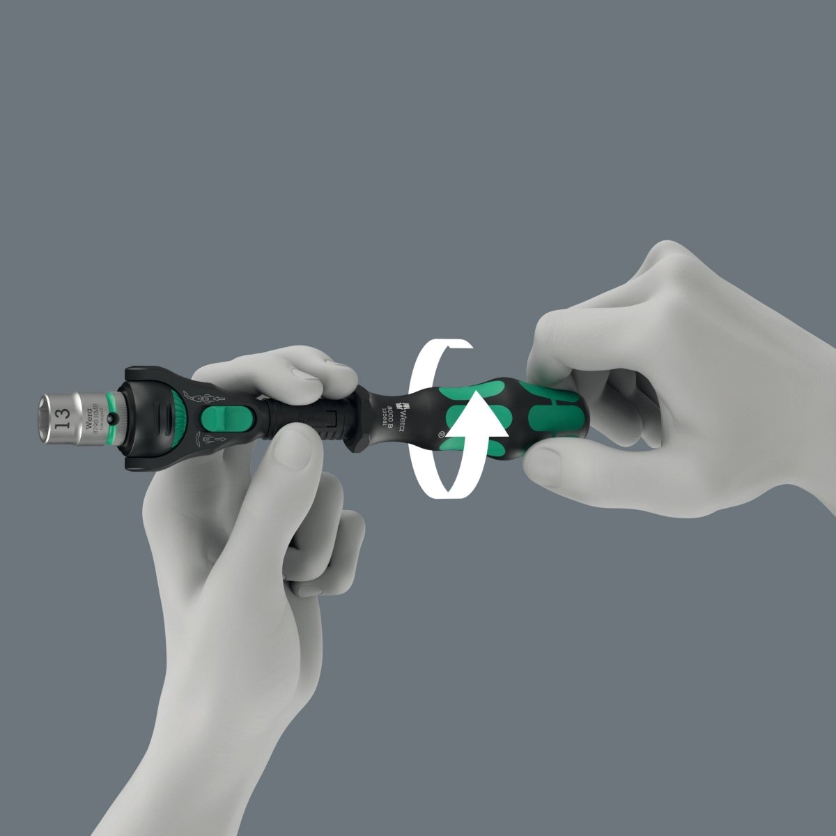 Wera 8000 B Black Edition Zyklop Speed Ratchet Wrench 3/8