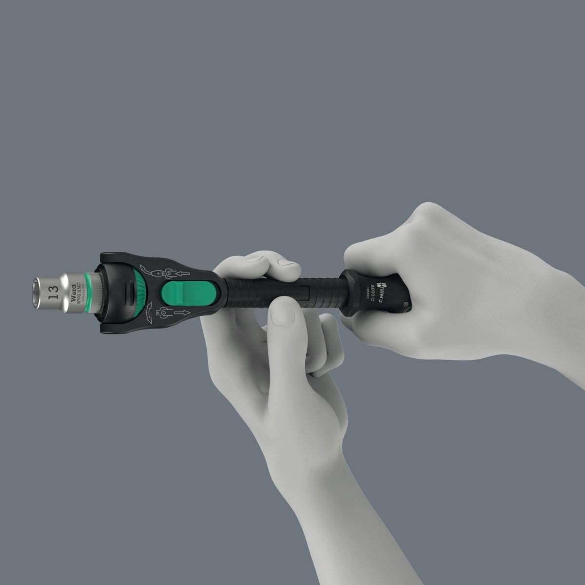 Wera 8000 C Black Edition Zyklop Speed Ratchet Wrench 1/2